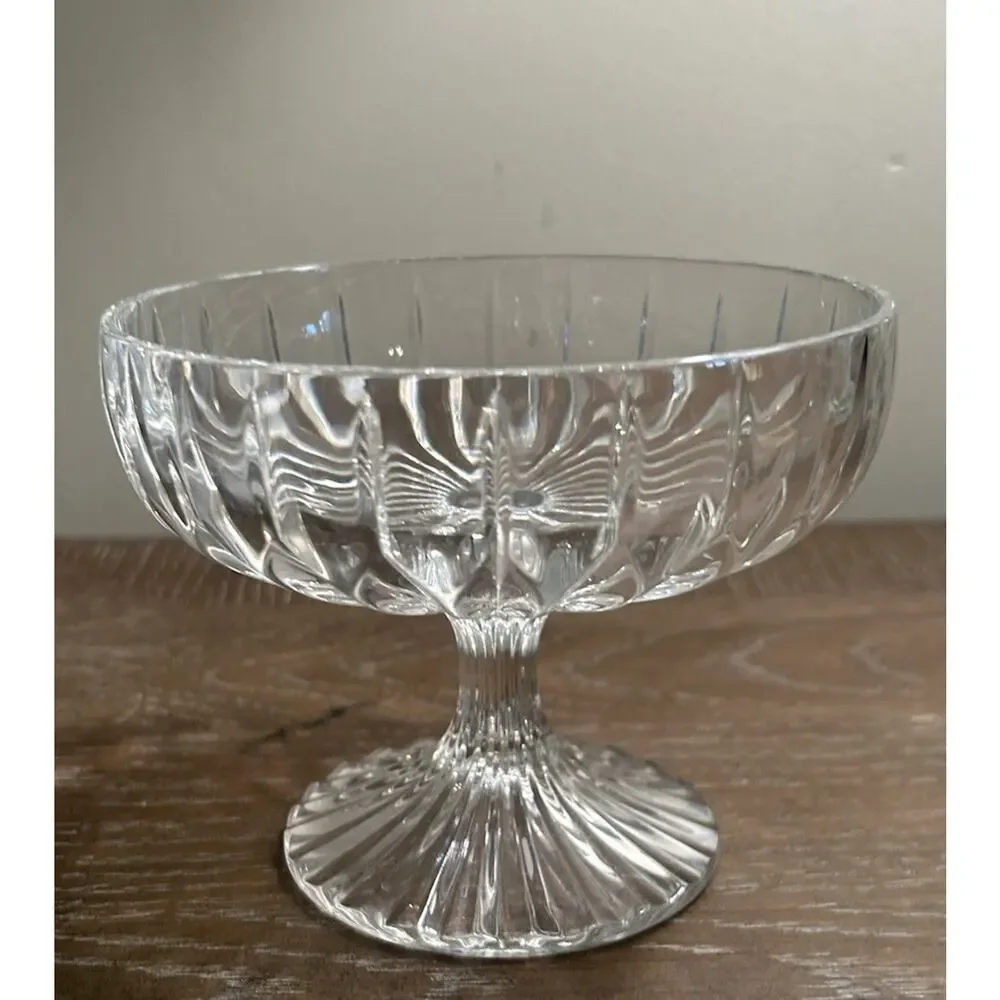 Mikasa PARK LANE Crystal Compote & Pedestal Dish Clear Candy Bowl Sherbert Decor